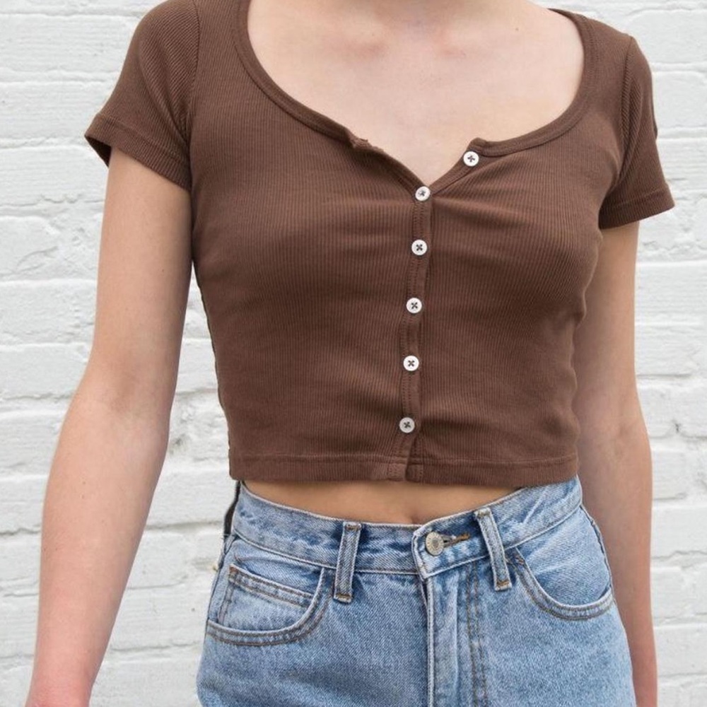 brandy melville brown zelly top
